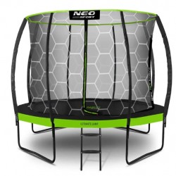 Батут Neo-Sport з внутрішньою сіткою 12 футів 374 см, чорно-зелений, код: NS-12C221-IN