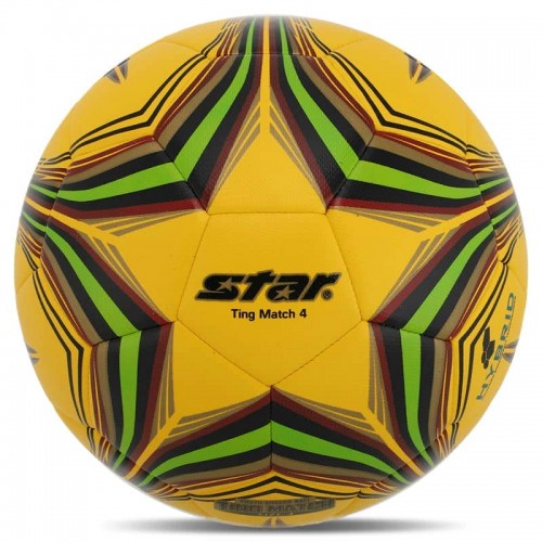М"яч футбольний Star Ting Match 4 Hybrid №4 PU, жовтий, код: SB3154C-05-S52 М"яч футбольний Star Ting Match 4 Hybrid №4 PU, жовтий, код: SB3154C-05-S52