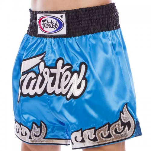 Шорти для тайського боксу та кікбоксингу Fairtex S блакитний, код: BS0631_SN