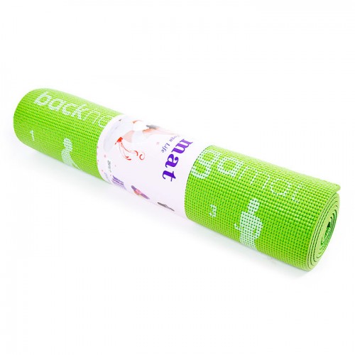 Килимок для фітнесу з малюнком FitGo PVC 1730х610х6 мм, салатовий, код: 5415-17G-WS Килимок для фітнесу з малюнком FitGo PVC 1730х610х6 мм, салатовий, код: 5415-17G-WS