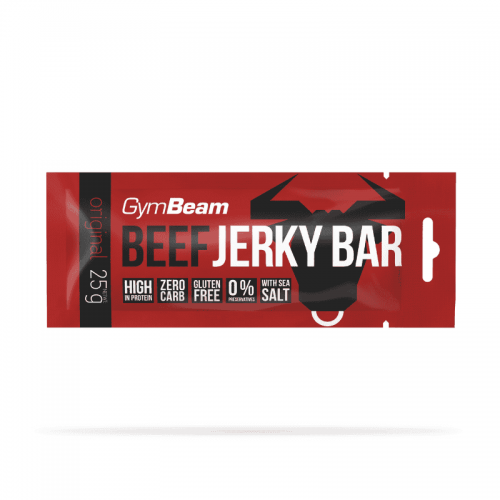 Батончик GymBeam Jerky 25г з яловичини, оригінальний смак, код: 8586022216107