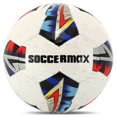 М"яч футбольний Soccermax №5, білий-червоний, код: FB-4424_R