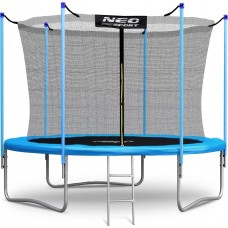 Батут Neo-Sport NS-10W181 з внутрішньою сіткою 10 фуітв 312 см, блакитний, код: 5902854517022-IN