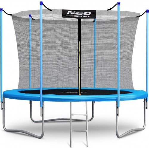 Батут Neo-Sport NS-10W181 з внутрішньою сіткою 10 фуітв 312 см, блакитний, код: 5902854517022-IN