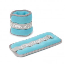 Обважнювачі-манжети для ніг та рук Cornix 2x0.5 кг, бірюзовий, код: XR-0240 Обважнювачі-манжети для ніг та рук Cornix 2x0.5 кг, бірюзовий, код: XR-0240