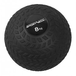 Слембол (медичний м"яч) для кросфіту SportVida Slam Ball 8 кг, чорний, код: SV-HK0350