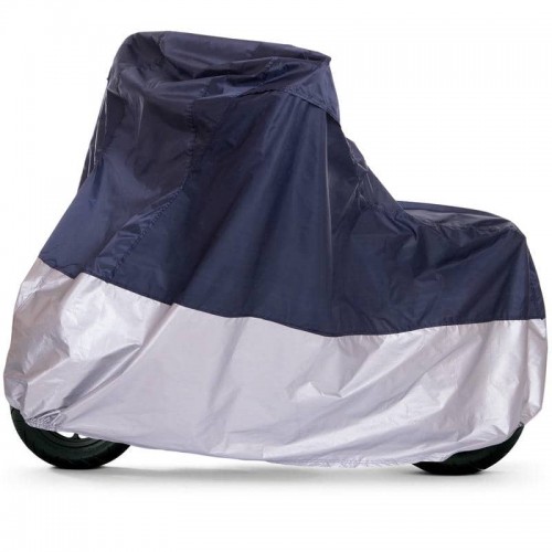 Чохол для мотоцикла Moto L-232-100-125см, срібний, код: QW-074_L