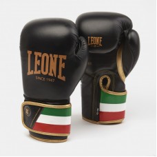 Боксерські рукавиці Leone Italy 10 унцій, чорний, код: 500084-RX