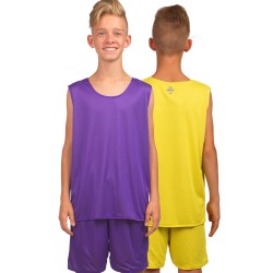 Форма баскетбольна дитяча двостороння сітка PlayGame Lingo Stalker XL (ріст 145-155) фіолетовий-жовтий, код: LD-8300T_XLVY