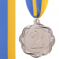 Медаль спортивна зі стрічкою кольорова SP-Sport Flie срібло, код: C-3176_S-S52