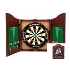 Дартс з кабінетом мішень 45см сизаль Winmax The Ships Inn 6 дротиків, код: 3379-TTB