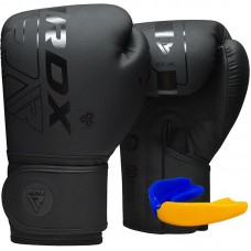 Боксерські рукавиці RDX F6 Kara Matte 14 унцій, чорний, код: BGR-F6MB-14OZ