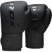 Боксерські рукавиці RDX F6 Kara Matte 14 унцій, чорний, код: BGR-F6MB-14OZ