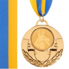 Медаль спортивна зі стрічкою PlayGame Aim Собаки золота, код: C-4846-0039_G