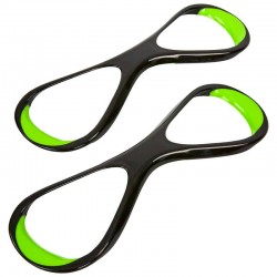 Лопатки вісімки для плавання ласти для рук MadWave Stroke Trainer L (345х105 мм), чорний-зелений, код: M077001_L