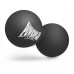 Масажний силіконовий подвійний м"яч PowerPlay Silicone Lacrosse Peanut Ball 1260х63 мм, чорний, код: PP-4355_Black