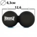 Масажний силіконовий подвійний м"яч PowerPlay Silicone Lacrosse Peanut Ball 1260х63 мм, чорний, код: PP-4355_Black