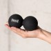 Масажний силіконовий подвійний м"яч PowerPlay Silicone Lacrosse Peanut Ball 1260х63 мм, чорний, код: PP-4355_Black