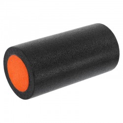Ролер для йоги та пілатесу гладкий FitGo 300x150 мм, чорний-помаранчевий, код: FI-9327-30_BKOR