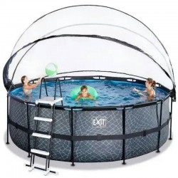 Басейн EXIT круглий з куполом 450х122 см + тепловий насос + пісочний фільтр "камінь", код: 30.67.15.00 Басейн EXIT круглий з куполом 450х122 см + тепловий насос + пісочний фільтр "камінь", код: 30.67.15.00