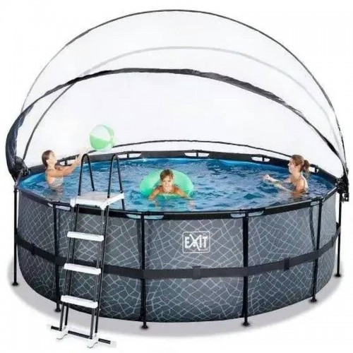 Басейн EXIT круглий з куполом 450х122 см + тепловий насос + пісочний фільтр "камінь", код: 30.67.15.00