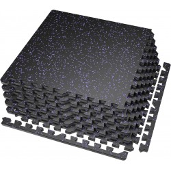 Мат-пазли DualMat 60×60×1,2 (чорний/фіолетові вкраплення) — комплект 4 шт, код: W-RUB60-12-PURPLE-4-IF