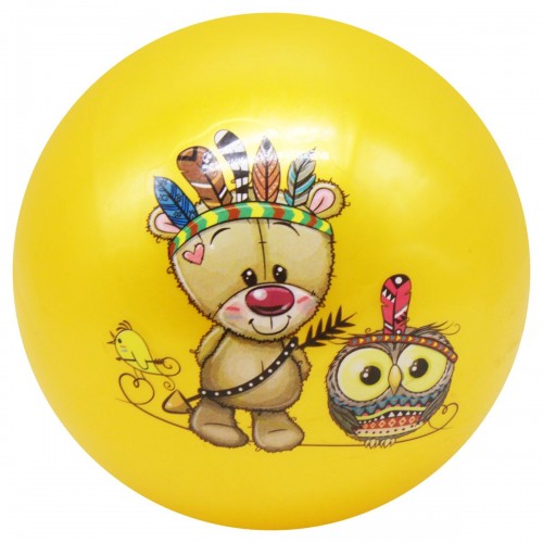 М"яч гумовий Toys Тваринки 23 см, жовтий, код: 214939-T