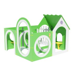 Дитячий будиночок-лабіринт Miros (4 секції) 3050х3000х2000 мм, код: DIO216 Дитячий будиночок-лабіринт Miros (4 секції) 3050х3000х2000 мм, код: DIO216