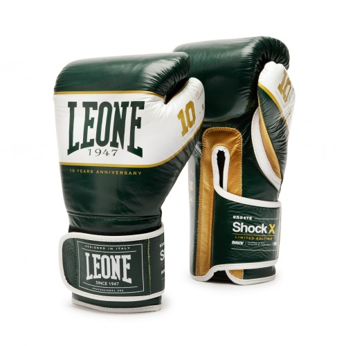 Боксерські рукавички Leone Shock X 10 унцій, зелений, код: 500213-RX