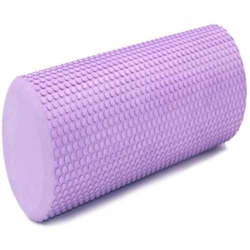 Масажний ролик EasyFit Foam Roller 30 см бузковий, код: EF-2024-V