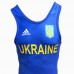 Костюм для боротьби (трико) Adidas Ukraine акредитація UWW, розмір S, синій, код: 15561-604