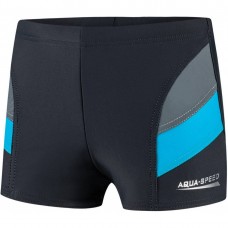 Плавки-боксери для хлопців Aqua Speed Andy, зріст 128см, 8 років, сірий-синій, код: 5908217664365