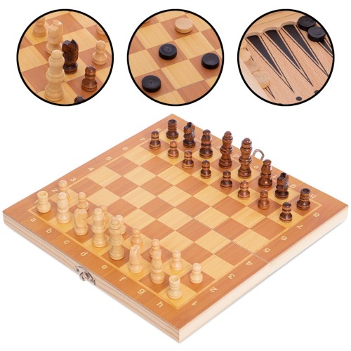 Шахи, шашки, нарди 3 в 1 ChessTour, код: W7721
