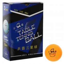 Набір м"ячів для настільного тенісу Ares King 3* 40+ (3 шт), помаранчевий, код: CM-9941_OR Набір м"ячів для настільного тенісу Ares King 3* 40+ (3 шт), помаранчевий, код: CM-9941_OR
