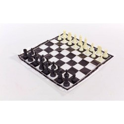 Шахові фігури пластикові з полотном для ігор ChessTour, код: IG-3103-PLAST-SH-S52