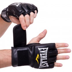 Рукавички для змішаних єдиноборств MMA Everlast Pro Style S-M чорний, код: EV7778_SMBK