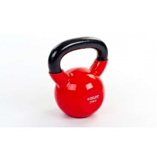 Гіря чавунна Zelart з вініловим покриттям 20кг, червоний, код: TA-5161-20-S52 Гіря чавунна Zelart з вініловим покриттям 20кг, червоний, код: TA-5161-20-S52