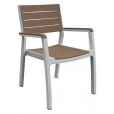 Стілець пластиковий Keter Harmony Armchair, біло-бежевий, код: 7290106926431-TE