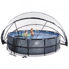 Басейн каркасний з накриттям Exit "Камінь" з нагрівом води, 488х122 см, код: 30.27.16.00 НТ Басейн каркасний з накриттям Exit "Камінь" з нагрівом води, 488х122 см, код: 30.27.16.00 НТ