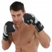 Боксерські рукавиці Hard Touch 10 унцій, чорний-блакитний, код: BO-8469_10BKN