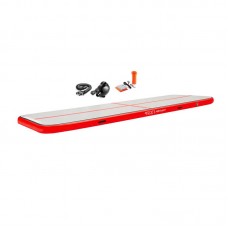 Мат гімнастичний надувний 4Fizjo Air Track Mat 6000x1000x150 мм, White/Red, код: P-5907739311801