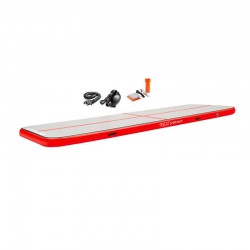 Мат гімнастичний надувний 4Fizjo Air Track Mat 6000x1000x150 мм, White/Red, код: P-5907739311801