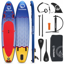 Надувна SUP дошка Tsunami 350 см з веслом Wave T04, синій, код: P-5907739314239 Надувна SUP дошка Tsunami 350 см з веслом Wave T04, синій, код: P-5907739314239