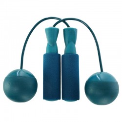 Скакалка бездротова з кулями ø6см FitGo пляшковий, код: FI-0780_T