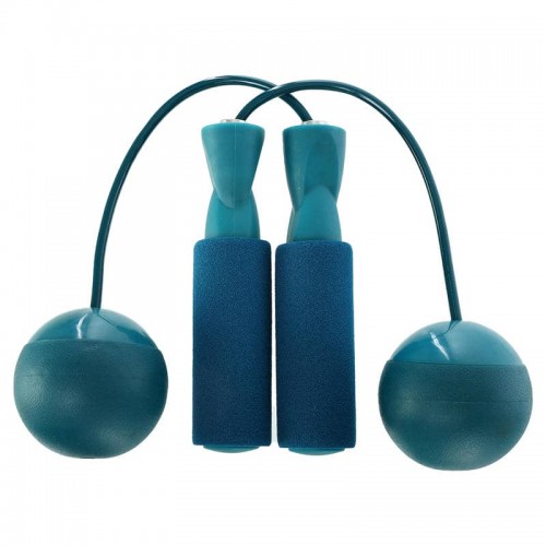 Скакалка бездротова з кулями ø6см FitGo пляшковий, код: FI-0780_T Скакалка бездротова з кулями ø6см FitGo пляшковий, код: FI-0780_T