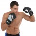 Боксерські рукавиці Hard Touch 10 унцій, чорний-блакитний, код: BO-8469_10BKN