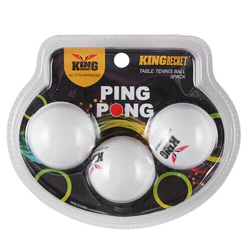 Кульки для настільного тенісу King Becket, 3 шт, білий, код: DX-111-WS Кульки для настільного тенісу King Becket, 3 шт, білий, код: DX-111-WS