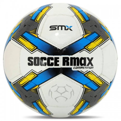 М"яч футбольний Soccermax №5, білий-синій, код: FB-4194_BL