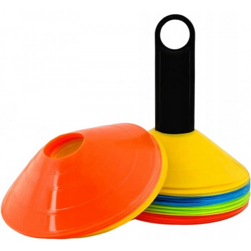 Конуси для розмітки 4Fizjo фішки спортивні для тренувань 50 шт в чохлі, код: P-5907739313577 Конуси для розмітки 4Fizjo фішки спортивні для тренувань 50 шт в чохлі, код: P-5907739313577