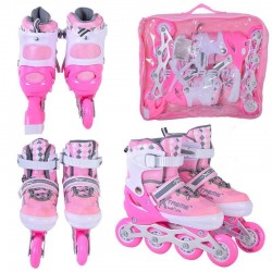 Ролики Toys Extreme Motion PU колеса, М (34-37), рожевий, код: 203701-T